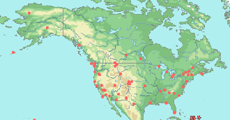 Biosphere Reserves in North America Map